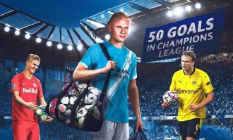 哈兰德欧冠进球50粒，挑战C罗纪录需注重身体素质