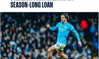 曼城官方：格拉利什25/26赛季租借加盟埃弗顿，祝愿他一切顺利